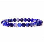 Blue Striped Agate Bracelet