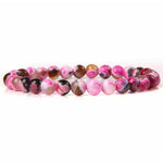 Pink Striped Agate Bracelet